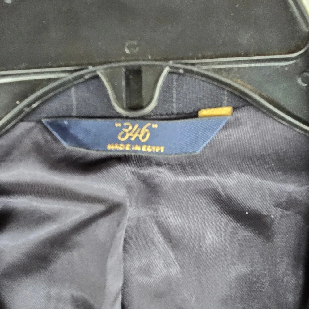Brooks Brothers 346 Mens 45R‎ Navy Blue Pinstripe Stretch Wool Blend Blazer